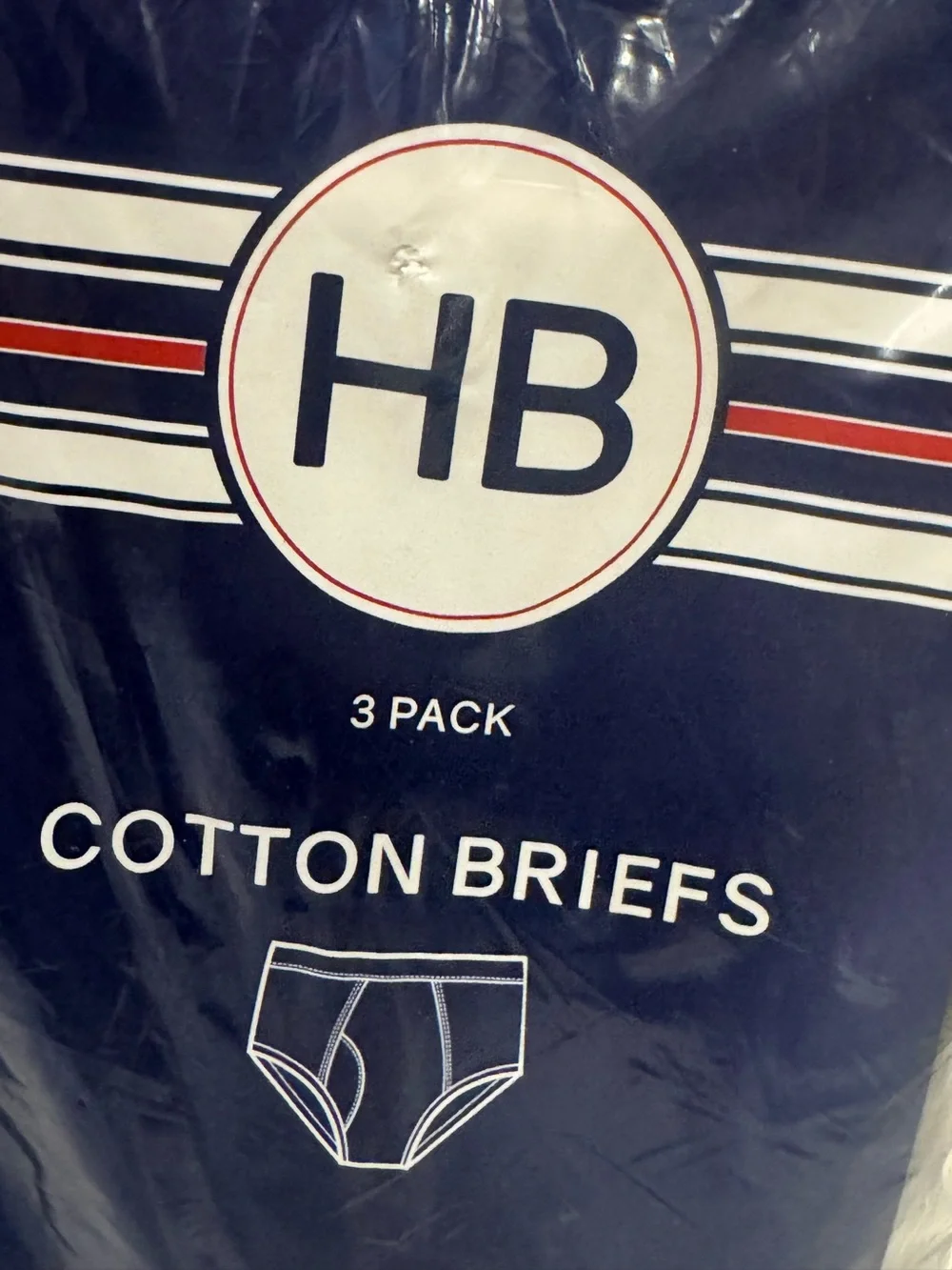 Harbor Bay HB 3XL (50-52) Cotton Briefs 3 Pack, Black, Big & Tall NEW